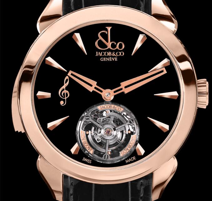 Jacob & Co PT500.40.NS.MK.A PALATIAL FLYING TOURBILLON MINUTE REPEATER ROSE GOLD (BLACK MINERAL CRYSTAL) Replica watch